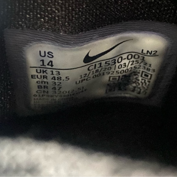 Nike Alpha Menace Elite Detachable CI1530-001 Black Football Cleats Men’s Sz - Picture 11 of 12